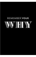 Remember Your Why: Dot Grid Notebook Journal, 6x9 Inch, 120 pages