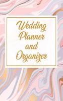 Wedding Planner and Organizer: Wedding Planner Book / Checklist / Budget / Table Seating / Guest List with Pink Marble & Gold Theme (8.5 x 11 Inches - 120 Pages)