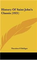 History Of Saint John's Classis (1921)