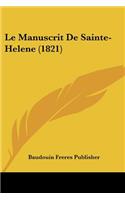 Manuscrit De Sainte-Helene (1821)
