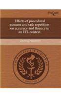 Effects of Procedural Content and Task Repetition on Accuracy and Fluency in an Efl Context