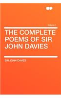 The Complete Poems of Sir John Davies Volume 1