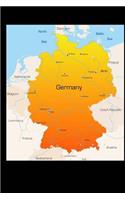 Map of Germany Journal: 150 Page Lined Notebook/Diary: 150 Page Lined Notebook/Diary