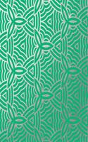 Silver Foil and Emerald Pattern Notebook: (English)