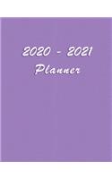 2020 - 2021 - Two Year Planner: Academic and Student Daily and Monthly Planner - July 2020 - June 2021 - Organizer & Diary - To do list - Notes - Month's Focus - Elegant Violet Pas