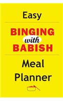 Easy Binging With Babish Meal Planner