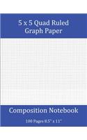 5x5 Quad Ruled Graph Paper Composition Notebook 100 Pages 8