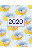 2020 Planner Weekly & Monthly 8.5x11 Inch: An Elephant on the Moon One Year Weekly and Monthly Planner + Calendar Views