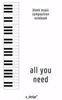 Music Notebook for Music Composition / Song-Writing / Song-Texting / Songtext Writing