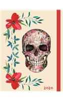 Sugar Skull Planner 2020: 12 Month Daily, Weekly and Monthly Planner 8.5 X 11 Inches