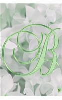 B Journal: A Monogram B Initial Capital Letter Notebook For Writing And Notes: Great Personalized Gift For All First, Middle, Or Last Names (Green Gold Lilac F