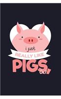 I Just Really Like Pigs, Ok?: Blank Lined Journal to Write in - Ruled Writing Notebook