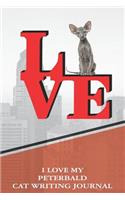 I Love My Peterbald Cat Writing Journal