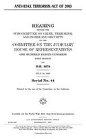 AntiHoax Terrorism Act of 2003