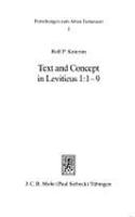 Text and Concept in Leviticus 1: 1-9