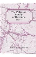 The Peterson Family of Duxbury, Mass