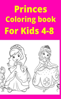 Princes Coloring book For Kids 4-8