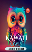 Kawaii Owls: A Coloring Book