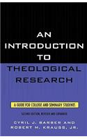 Introduction To Theological Research