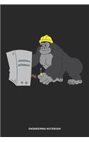 Engineering Notebook: Lined Log Book For Math Lover And Engineer: Computer Engineering Journal Gorilla Repairing Gift