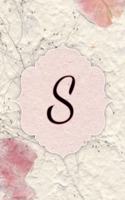 S: Flower Petal Journal, Monogram Initial Letter S Lined Diary Notebook
