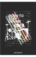 Drumset Instrument Art Graphic Notebook