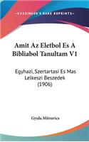 Amit AZ Eletbol Es a Bibliabol Tanultam V1: Egyhazi, Szertartasi Es Mas Lelkeszi Beszedek (1906)