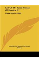 List of the Fossil Faunas of Sweden, II: Upper Silurian (1888)