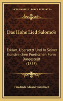 Das Hohe Lied Salomo's