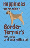 Happiness starts with a Border Terrier's wet nose and ends with a tail