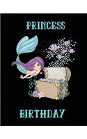 Princess Birthday: Mermaid Notebook 110 Blank Lined Journal Pages Mermaid Gift Idea For Kids, Children And Mermaid Lovers