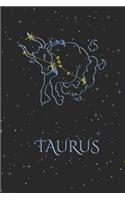 Notebook - Zodiac Sign Taurus: Horoscope Notepad, Astrology Journal, Diary, 120 Pages, blanc Dot Grid, 6" x 9"