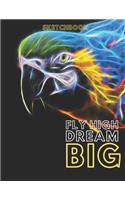 Parrot Sketchbook: blank journal-Blank sketchbook for drawing 8.5 x 11 inch 150 pages: Parrot Blank journal, Blank Sketchbook &blank notebook, sketch, Draw & Doodle & 