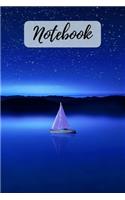 Notebook: Elegant & Beautiful Notebook Stars and Boat (120 pages - Lined - 6 x 9 inches)