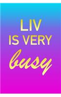 Liv: I'm Very Busy 2 Year Weekly Planner with Note Pages (24 Months) - Pink Blue Gold Custom Letter L Personalized Cover - 2020 - 2022 - Week Planning - 
