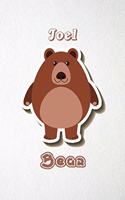Joel Bear A5 Lined Notebook 110 Pages: Funny Blank Journal For Wide Animal Nature Lover Zoo Relative Family Baby First Last Name. Unique Student Teacher Scrapbook/ Composition Great For H