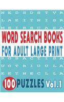 Word Search Books for Adults Large Print 100 Puzzles Vol.1