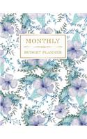 Monthly Budget Planner: Weekly Expense Tracker Bill Organizer Personal Finance Notebook Flower Watercolor Design