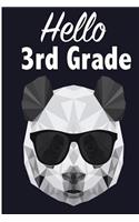 Hello 3rd Grade: School Notebook For Kids 8.5 x 11, 120 Page Blank Lined School Notebook