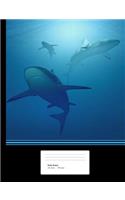 Shark Composition Book: Notebook Wide Ruled Paper 200 pages 100 sheets