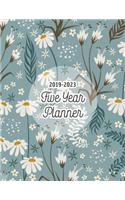 2019-2023 Five Year Planner: Monthly Schedule Agenda & Organizer for 5 Years or 60 Months - Chamomile Teal