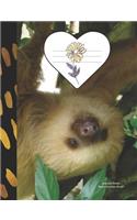 Composition Notebook: Two Toed Sloth Picture Cover - Wide Ruled Journal Diary School Note Taking Book for Elementary Middle High School Classes