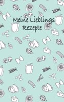 Meine Lieblings Rezepte: Rezept- Bach- Kochbuch soft cover, 40 Seiten zum selber ausfüllen, grün