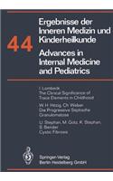 Ergebnisse Der Inneren Medizin Und Kinderheilkunde/Advances in Internal Medicine and Pediatrics