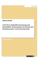 Cash Flow, Kapitalflussrechnung und Rentabilität. Schwerpunkt