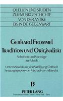 Tradition Und Originalitaet