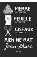 Rien ne bat Jean-Marc - Notes: Noms Personnalisé Carnet de notes / Journal pour les garçons et les hommes. Kawaii Pierre Feuille Ciseaux jeu de mots. Fournitures scolaires, premie