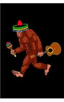 Funny mexican bigfoot with maracas