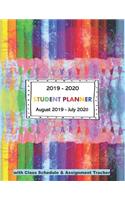 2019 - 2020 STUDENT PLANNER August 2019 - July 2020 - with Class Schedule and Assignment Tracker