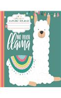 No Prob Llama, Llama Composition Wide Rule: Wide Rule Lined Paper - 8 x 10 Inch School Notebook